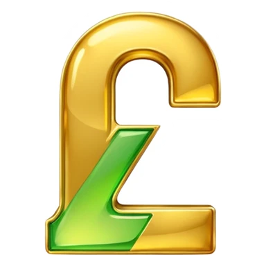number 7 in golden and green shadows sticker