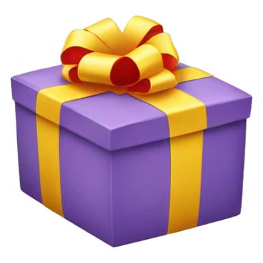 a yellow gift with red ribbon emoji sticker