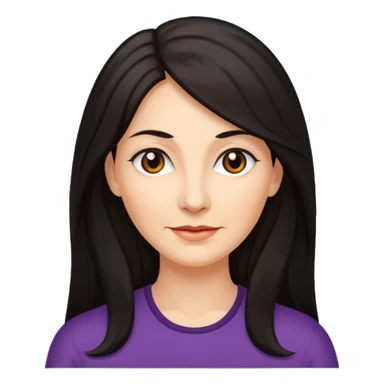 Mature woman with long dark hair sticker