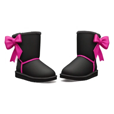 Coquette bow ugg boots sticker