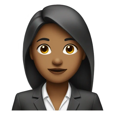 a girl in a business suit sticker