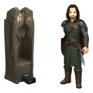 Aragorn with a controller  sticker