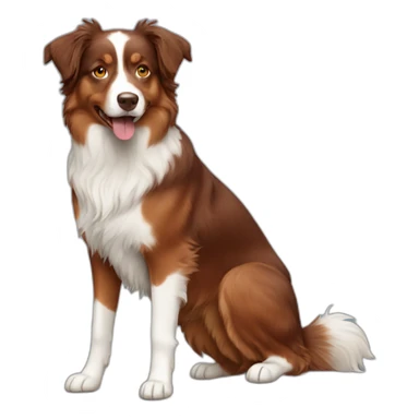 red australian shepherd sticker
