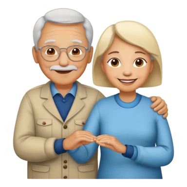  light skin grandparents sticker
