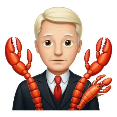 Alfred the butler from batman with lobster claws sticker