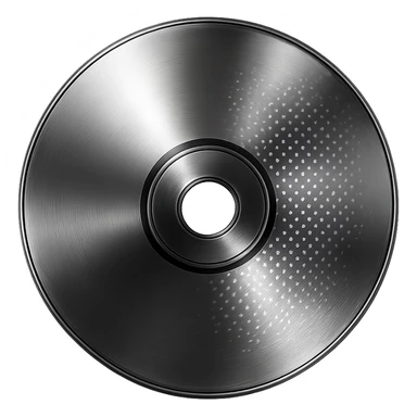 A minimalist CD disc with dot pattern, glowing effect, pink color sticker