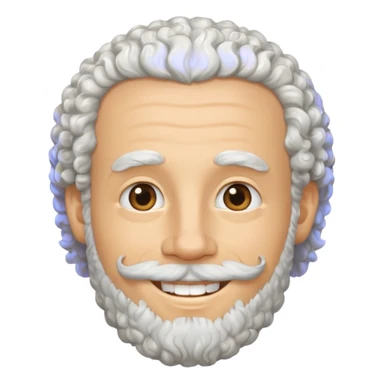 white bearded and curly haired sticker