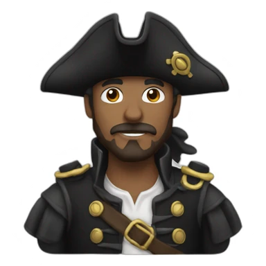 Pirate with cannons for arms sticker