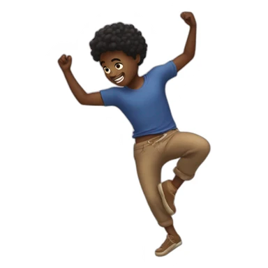 Black boy dancing with flying panties sticker