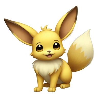 Yellow Electric Mouse Eevee sticker