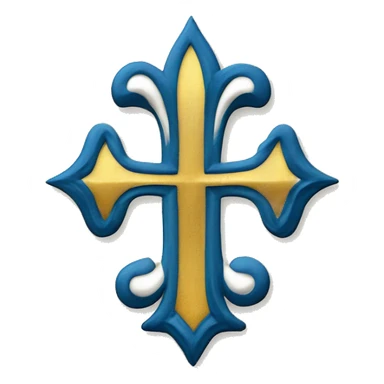 Croix de lorraine fleur de lys avec un P en majuscule  sticker