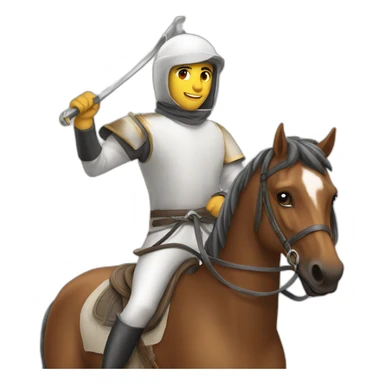 Arab horse rider with lance sticker