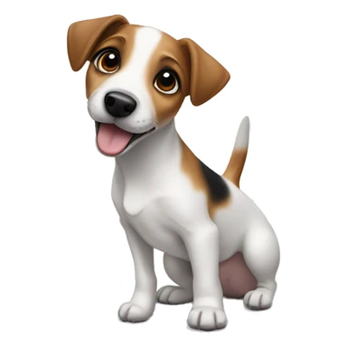 A jack russell puppy sticker