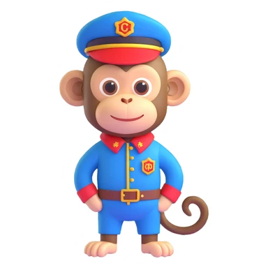 A monkey wearing a Krasnoye & Beloye uniform sticker