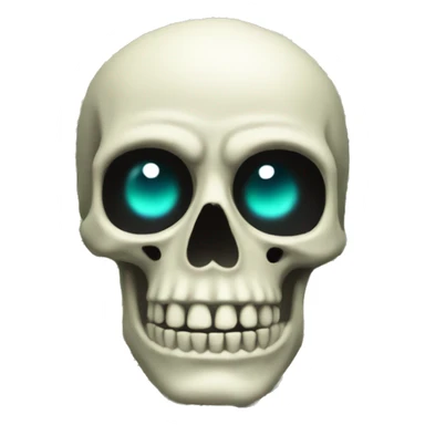 skeleton money eyes sticker