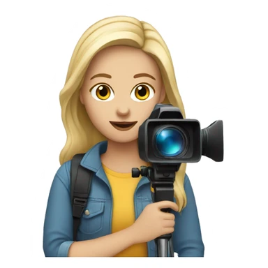 videographer white girl sticker