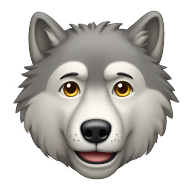 Un loup avec un visage intriqué  sticker