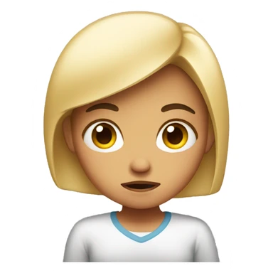 Girl looking disgusted  sticker