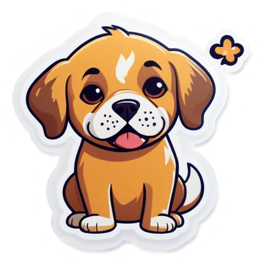 Dog having a bad day  sticker