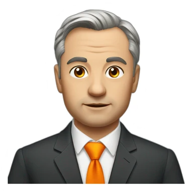 orban-viktor with orange tie sticker