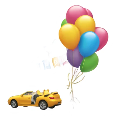 Make a sign Happy 83rd Birthday!     In the background and on a table With cake,balloons, wine glasses,cookies, ice cream sticker