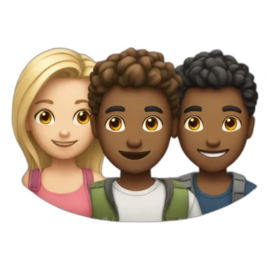 3 group of friends  sticker