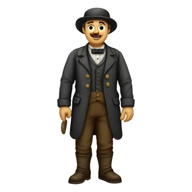 Victorian era worker man Factory sticker