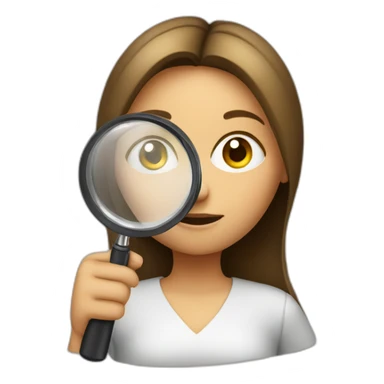 girl with a magnifying glass sticker