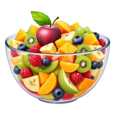 large bowl of Fruit salad front view sticker