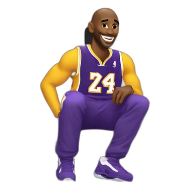 Kobe Bryant laughed while sitting in a helicopter sticker
