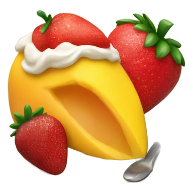mango and strawberry dessert sticker