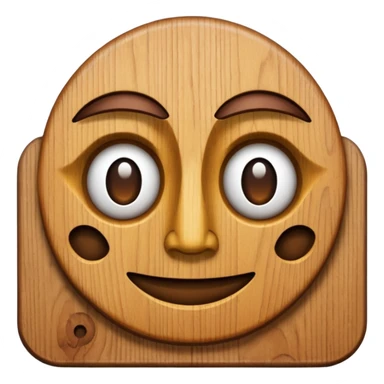 A 🪵 with a face  sticker