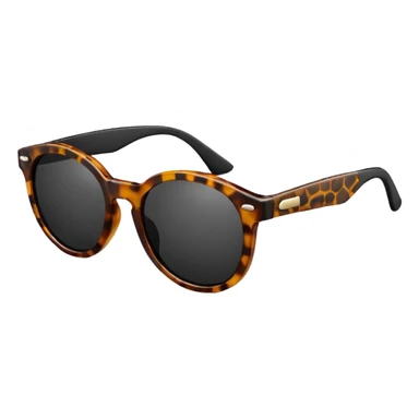 tortoise pattern sunglasses with black tint sticker