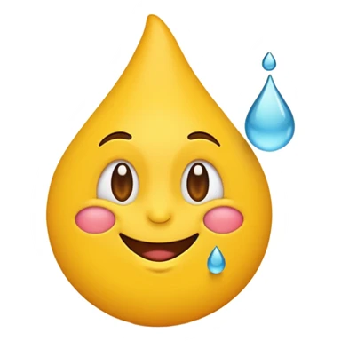 Emoji souriant avec goutte de sueur sticker
