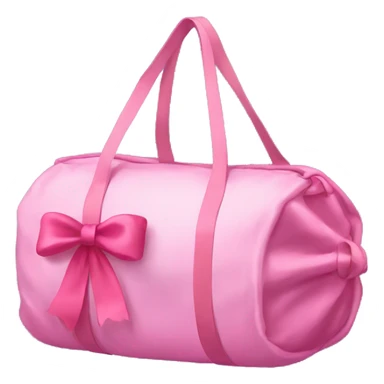 Gym bag with pink bow sticker