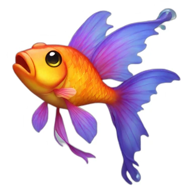flaming fish fairies sticker
