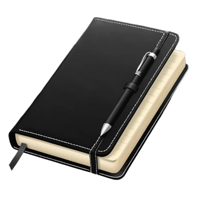 Aesthetic light black note journal book sticker