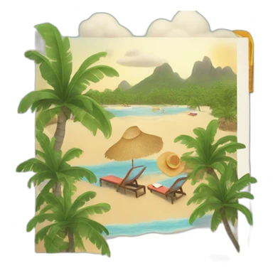 vacation album book sticker
