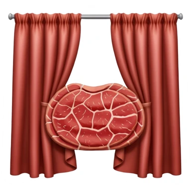 Curtains made of meat more meat  sticker