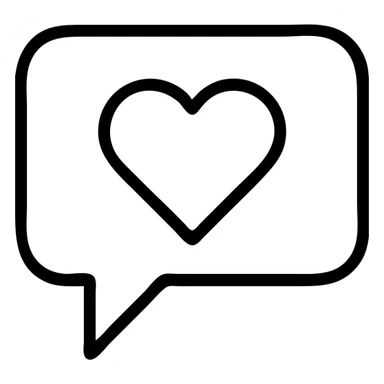 speech bubble with a heart inside sticker