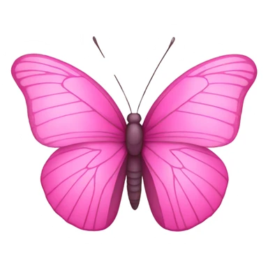 Pink Butterfly similar to iPhone emoji sticker