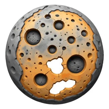planet with a lot of craters sticker