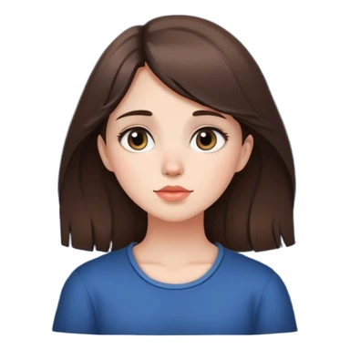 Brunette girl looking at the moon sticker