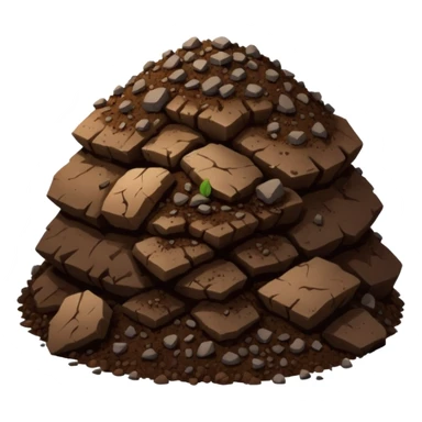 pile of soil with smaller pieces only sticker