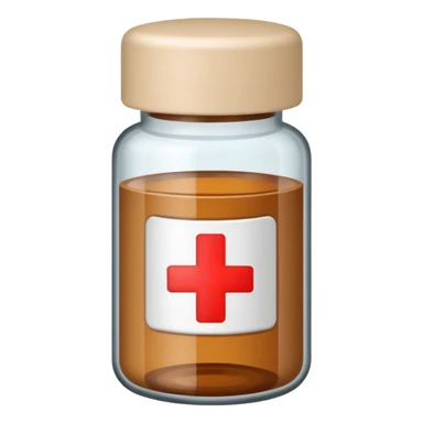 medicine bottle in case in nutral colors sticker