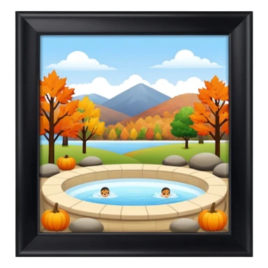 Fall spa day scenery  sticker