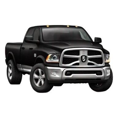 Black ram truck with big tires sticker