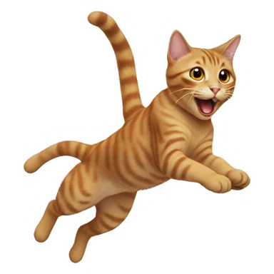 Cat jumping sticker