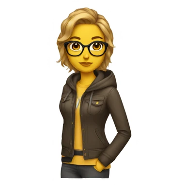 a hawk female designer sticker