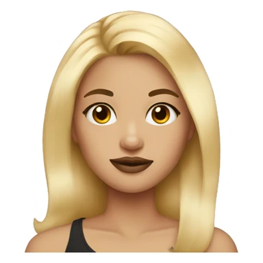 girl with blonde hair and lots of makeup sticker